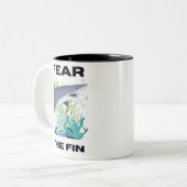 Tasse 2 Couleurs craignez le requin commun (Devant gauche)