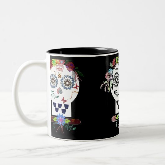 Tasse 2 Couleurs crâne (Gauche)
