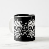 Tasse 2 Couleurs Crâne à sucre (Devant gauche)