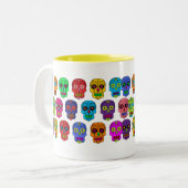 Tasse 2 Couleurs Crâne à sucre (Devant gauche)