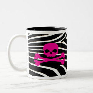Tasse 2 Couleurs Crâne avec la copie de zèbre