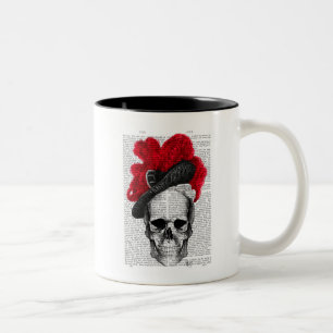 Tasse 2 Couleurs Crâne avec Red Hat