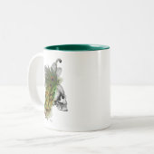 Tasse 2 Couleurs Crâne avec tête de plume (Devant gauche)