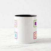 Tasse 2 Couleurs Crâne carré (Centre)
