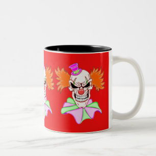 Tasse 2 Couleurs Crâne clown cimenté