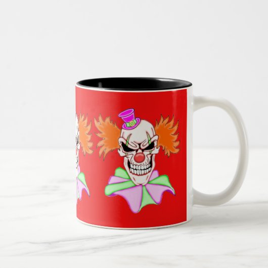Tasse 2 Couleurs Crâne clown cimenté (Droit)