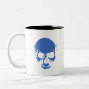 Tasse 2 Couleurs Crâne - Crâne bleu Skeleton Head Coffee Coupe