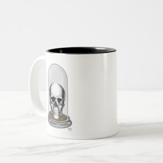 Tasse 2 Couleurs Crâne dans Bell Jar 2 (Devant gauche)