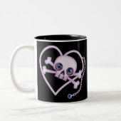Tasse 2 Couleurs Crâne de néon pourpre (Gauche)