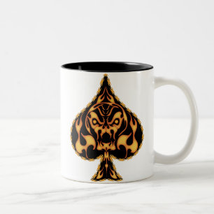 Tasse 2 Couleurs Crâne de pique flamboyante