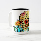 Tasse 2 Couleurs Crâne de sucre (Devant gauche)