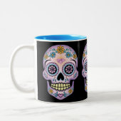 Tasse 2 Couleurs Crâne de sucre pourpre (Gauche)