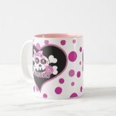 Tasse 2 Couleurs Crâne doux (Devant gauche)