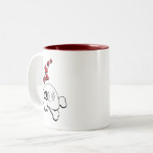 Tasse 2 Couleurs Crâne et coeurs (Devant gauche)