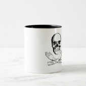 Tasse 2 Couleurs Crâne et mains mécaniques (Centre)