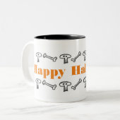 Tasse 2 Couleurs Crâne et os croisés (Devant gauche)