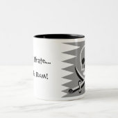 Tasse 2 Couleurs Crâne et os croisés avec dire drôle de pirate (Centre)