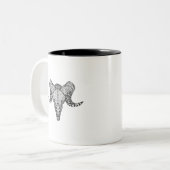 Tasse 2 Couleurs Crâne inspiré de moutons (Devant gauche)