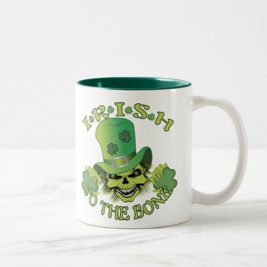 Tasse 2 Couleurs Crâne irlandais (Droit)