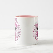 Tasse 2 Couleurs Crâne punk Girly (Centre)