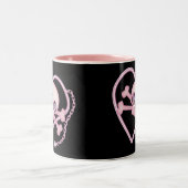 Tasse 2 Couleurs Crâne rose néon (Centre)