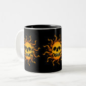Tasse 2 Couleurs Crâne solaire (Devant gauche)