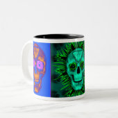Tasse 2 Couleurs Crâne Triptastic (Devant gauche)