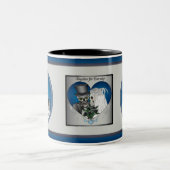 Tasse 2 Couleurs Crânes bleus de mariage (Centre)