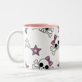 Tasse 2 Couleurs Crânes de filles et étoiles (Gauche)