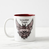 Tasse 2 Couleurs Crânes de vol de déchets de scooter (Gauche)