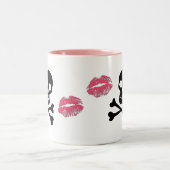 Tasse 2 Couleurs Crânes et baisers de rose (Centre)