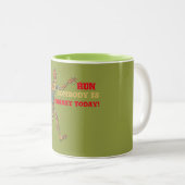 Tasse 2 Couleurs Cranky Zombie (Devant droit)