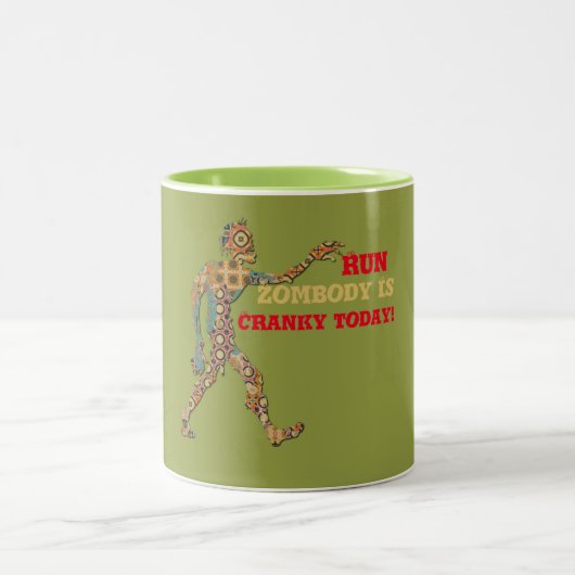 Tasse 2 Couleurs Cranky Zombie (Centre)