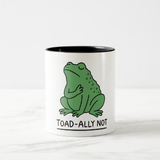 Tasse 2 Couleurs Crapaud Drôle - Allié Pas Grenouille