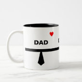 Tasse 2 Couleurs Cravate papa moderne en noir et blanc (Gauche)