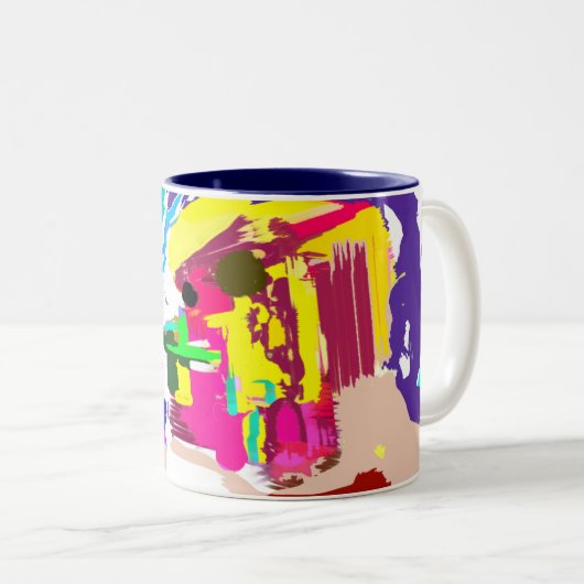 Tasse 2 Couleurs Cravate sèche (Devant droit)