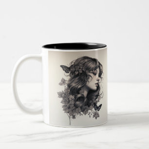 Tasse 2 Couleurs Crayon dessin mignon moderne tendance