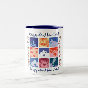 Tasse 2 Couleurs Crazy à propos de ses chats