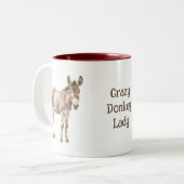 Tasse 2 Couleurs Crazy Donkey Lady (Devant gauche)