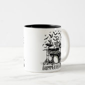 Tasse 2 Couleurs Crazy Drummer Skelton Design (Devant droit)