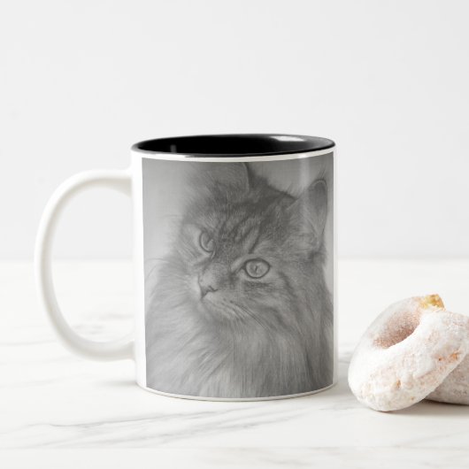 Tasse 2 Couleurs Crazy Et Cute Kitty (Avec donut)