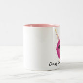 Tasse 2 Couleurs Crazy Knitting Lady (Centre)