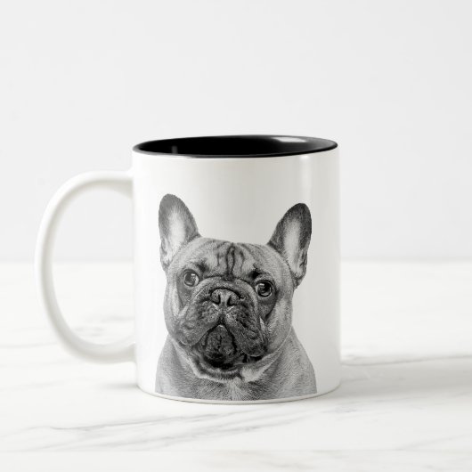 Tasse 2 Couleurs Create Your Own Black and White Pet Photo (Gauche)