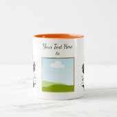 Tasse 2 Couleurs Create Your Own personalized Template Text  (Centre)