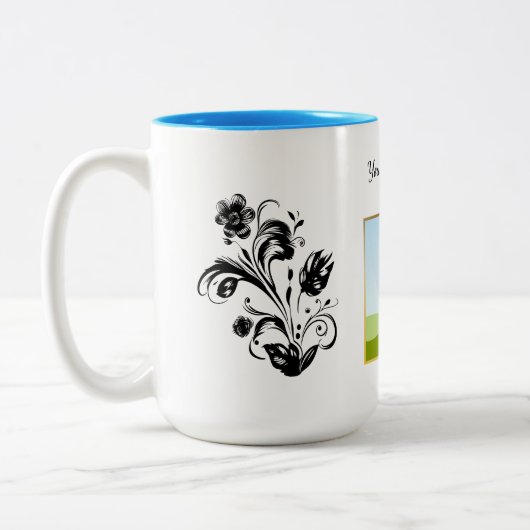 Tasse 2 Couleurs Create Your Own personalized Template Text (Gauche)