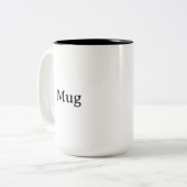 Tasse 2 Couleurs Create Your Own Simple Custom 15 oz   (Devant gauche)