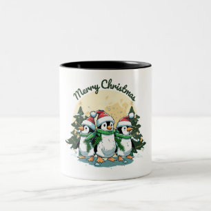 Tasse 2 Couleurs Créatif vert et jaune illustré