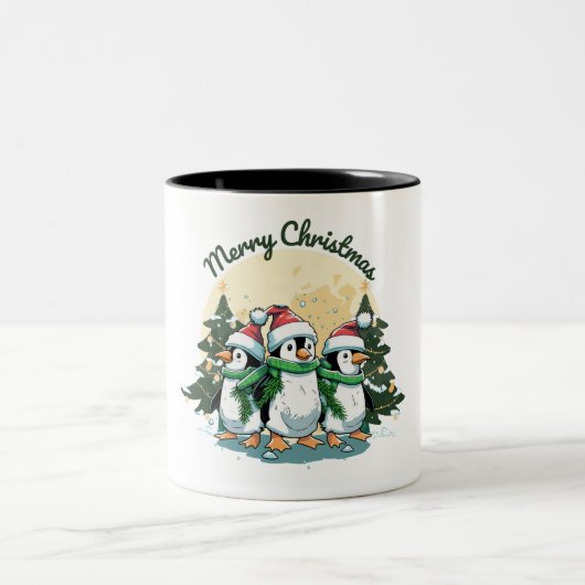 Tasse 2 Couleurs Créatif vert et jaune illustré (Centre)