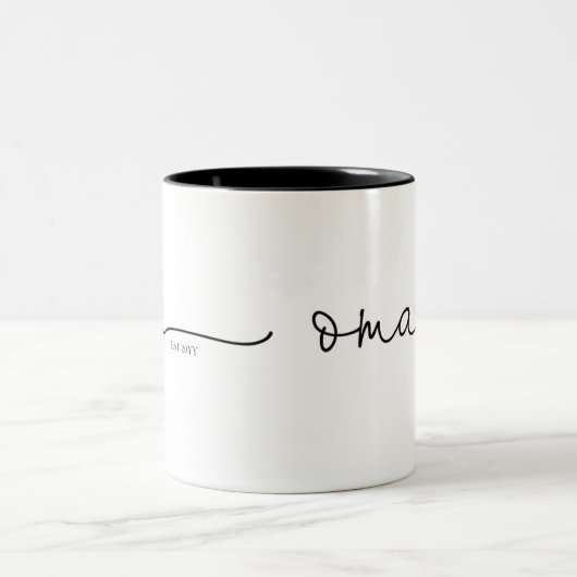 Tasse 2 Couleurs Création d'Oma | Grand-mère Cadeau (Centre)