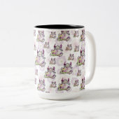 Tasse 2 Couleurs Créature monstrueuse magique de jogging heureuse (Devant droit)